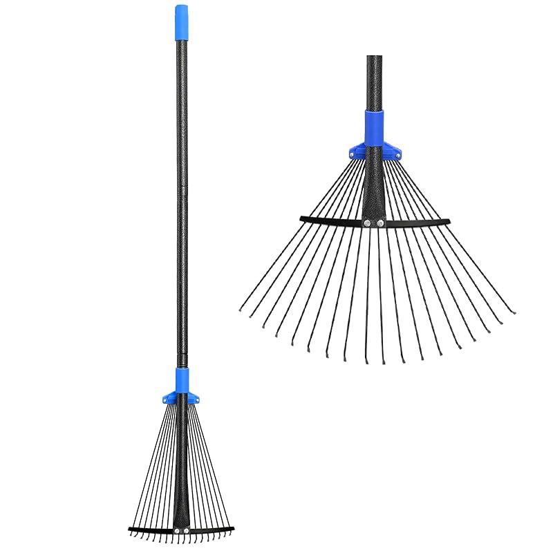 Versatile Adjustable Metal Leaf Rake: A Must-Have for Gardeners!